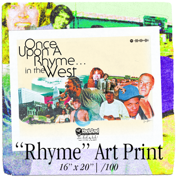 Advert for the land's Rhyme art print